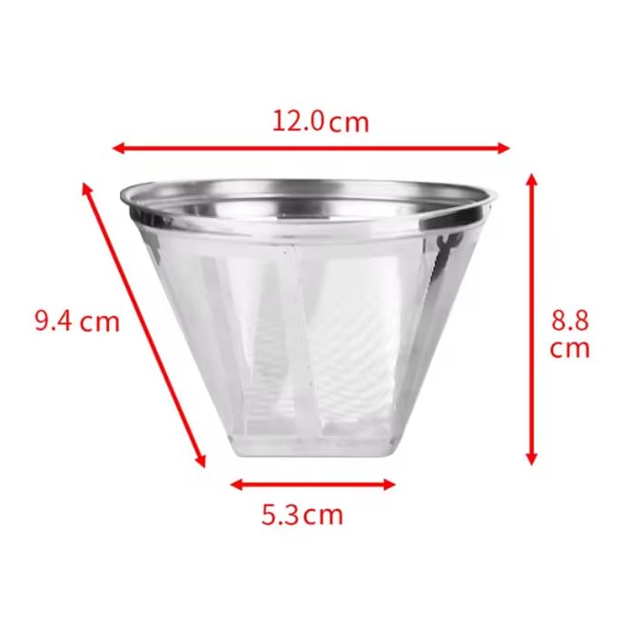 Reusable Stainless Steel Cone Coffee Filters, 1-Pack T615