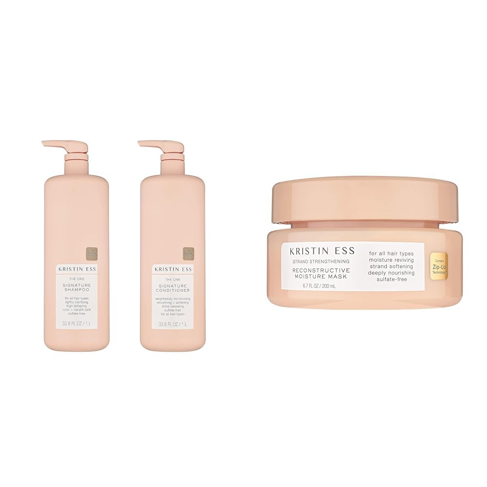 Hydrating Shampoo + Conditioner Set with Deep Conditioner Hair Mask 33.8 fl oz N714