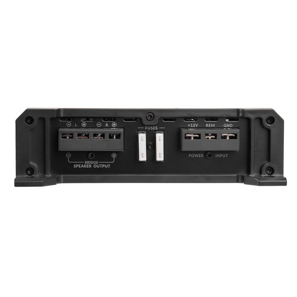 500W Peak 2-Ohm Stable 2-Channel Car Audio Amplifier with Remote Subwoofer Level Control H60890