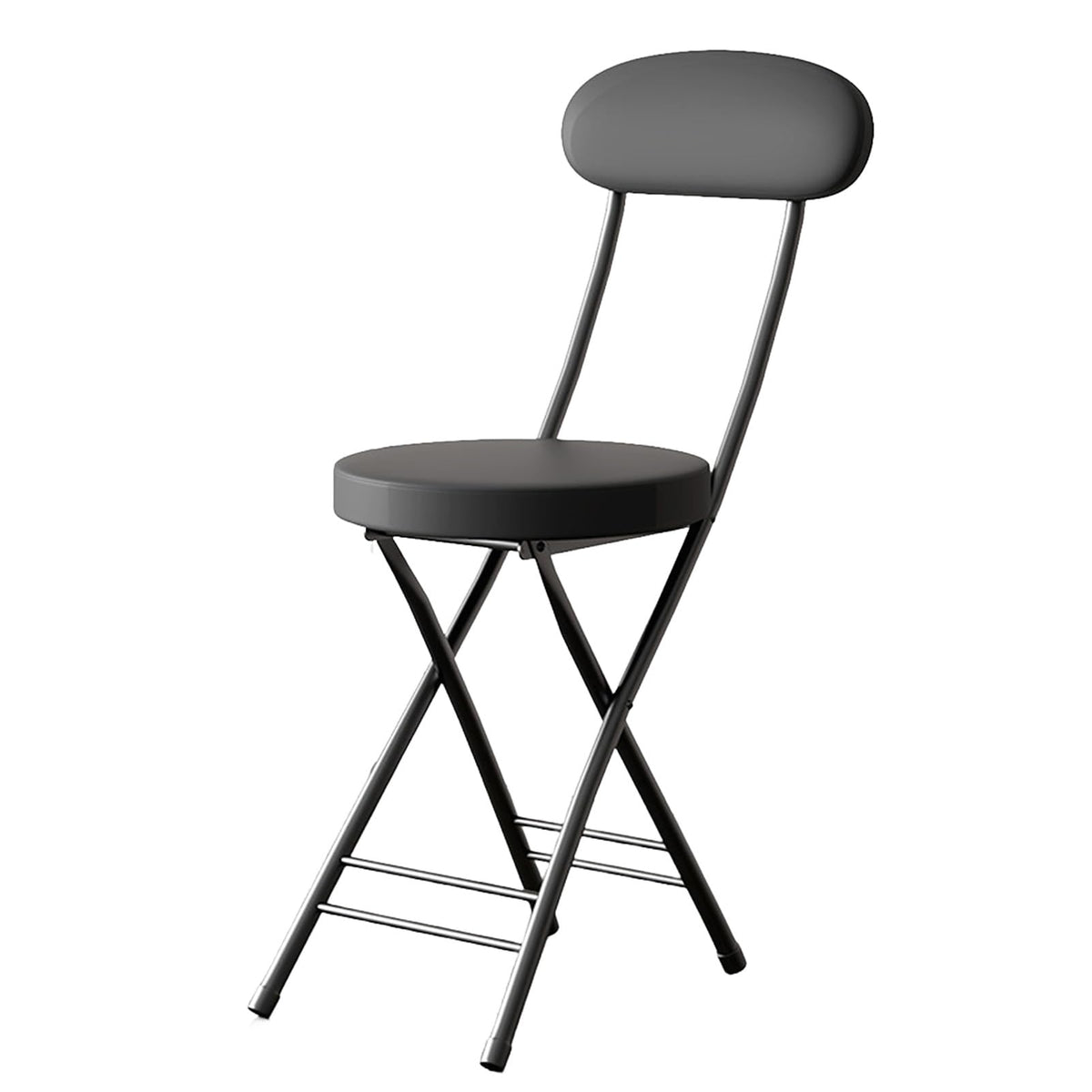 Black 18in PU Padded Foldable Counter Height Stool M3765