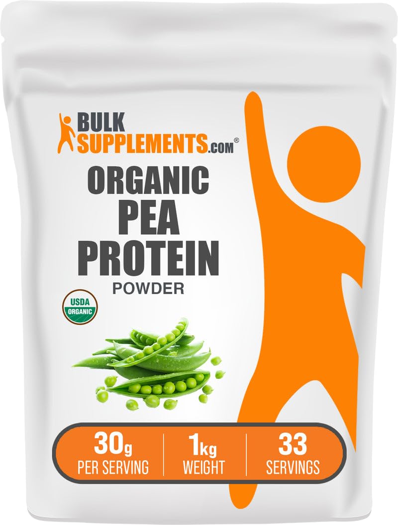 Organic Pea Protein Powder, Unflavored Gluten Free, 1kg S62208