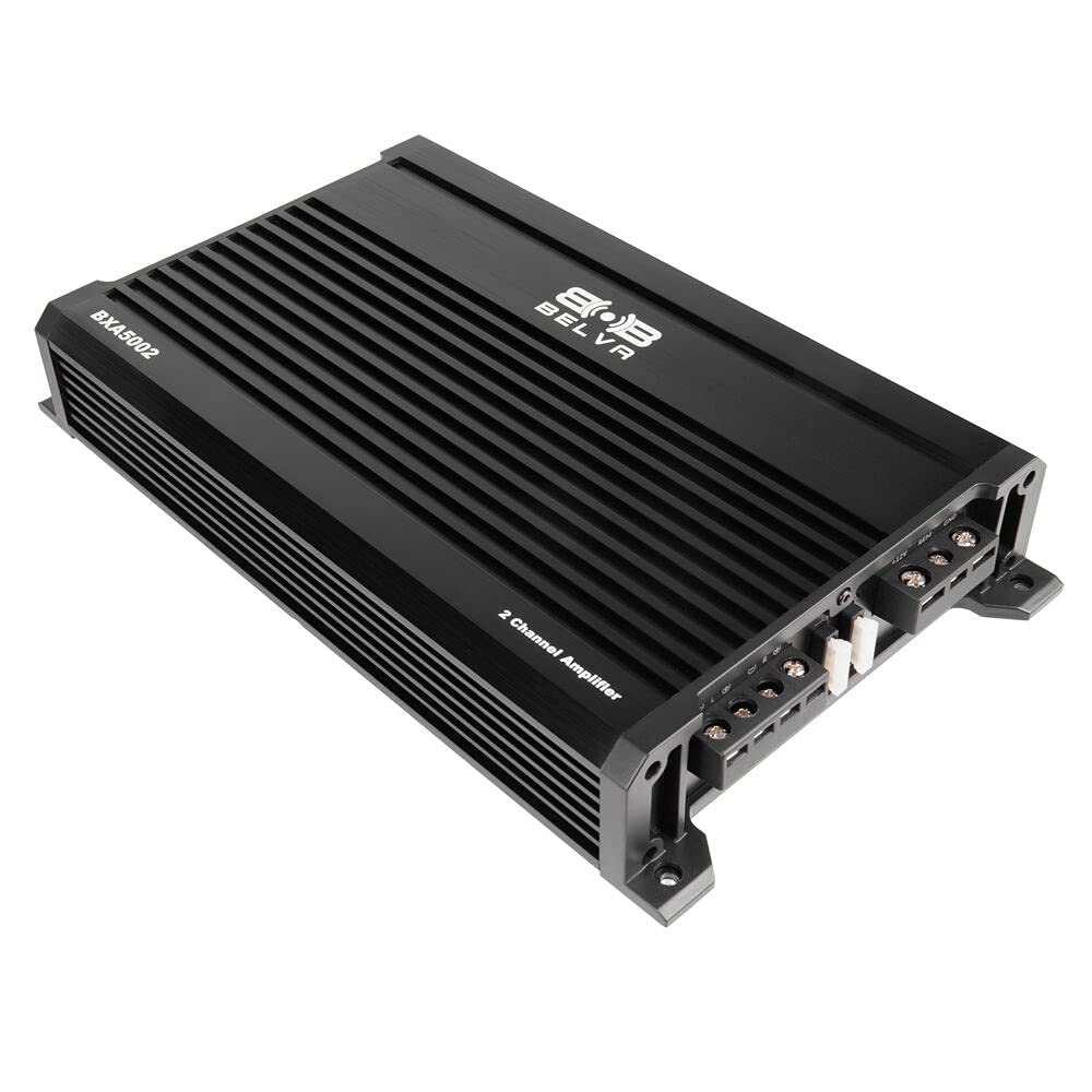 500W Peak 2-Ohm Stable 2-Channel Car Audio Amplifier with Remote Subwoofer Level Control H60890