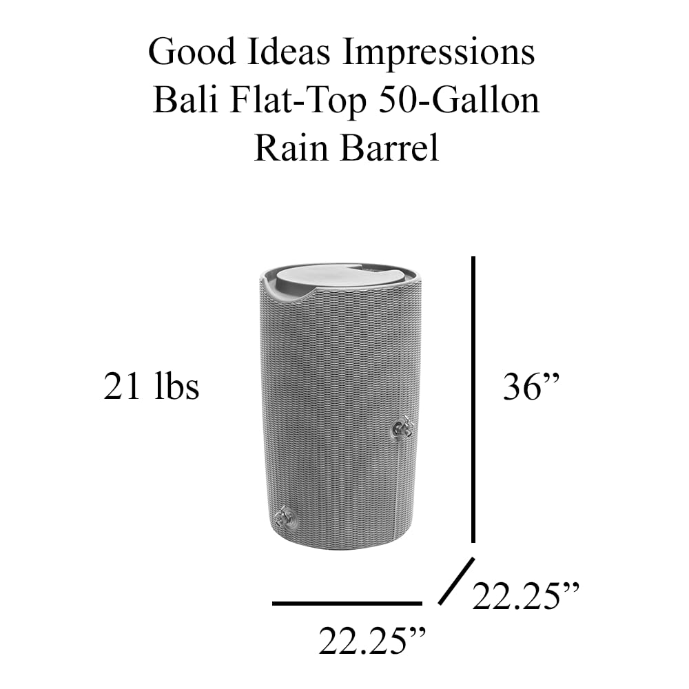 50 Gallon Flat Top Rain Saver Dark Brown E37706