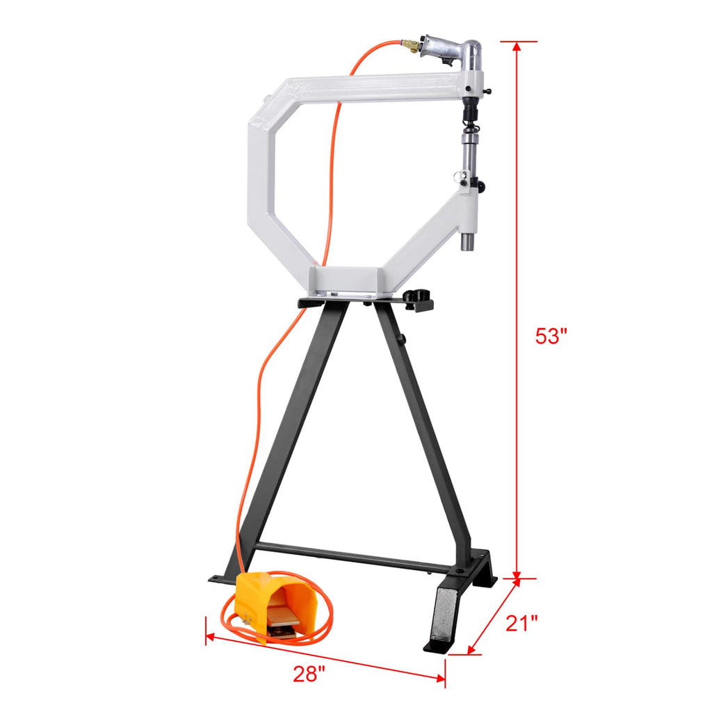 19.6" Throat Pneumatic Planishing Hammer with Steel Frame Stand and Foot Pedal R354504
