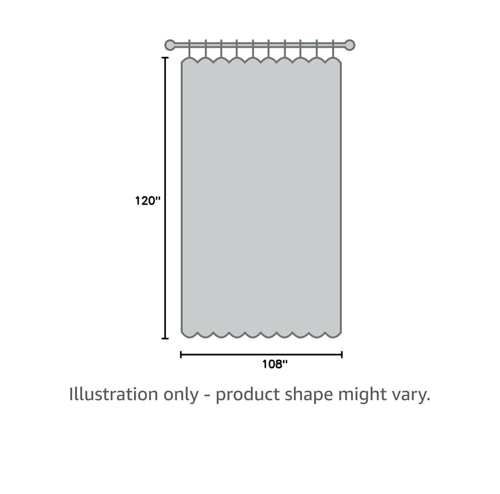 Grey 120 by 84 Inch Blackout Curtain Panel P728