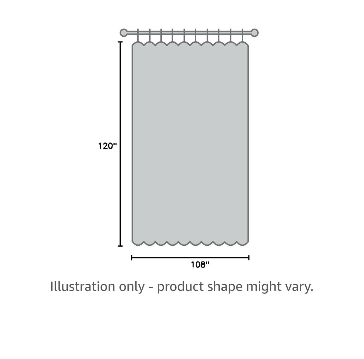 Grey 120 by 84 Inch Blackout Curtain Panel P728