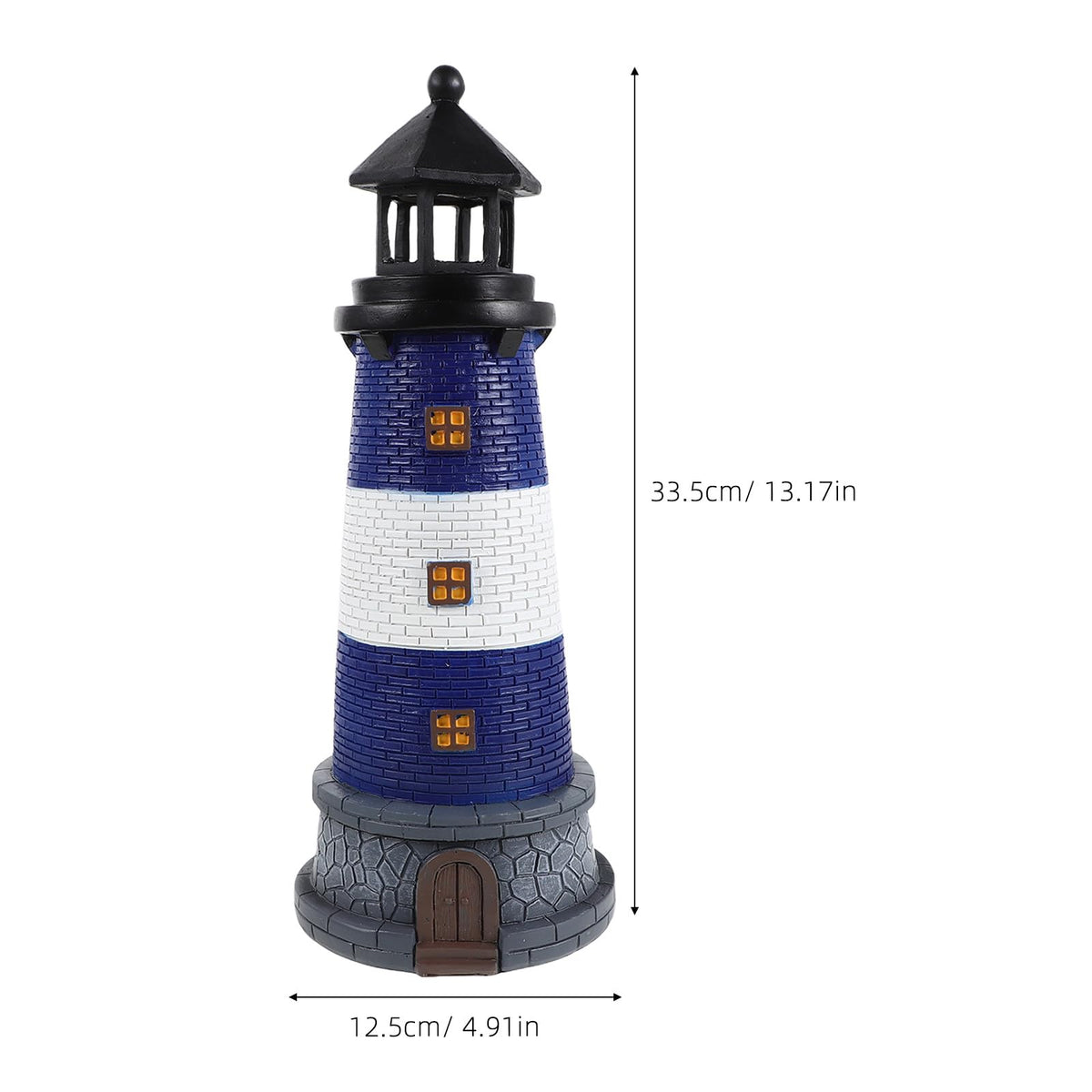 Solar Powered Resin Garden Light with Led, Blue H5223