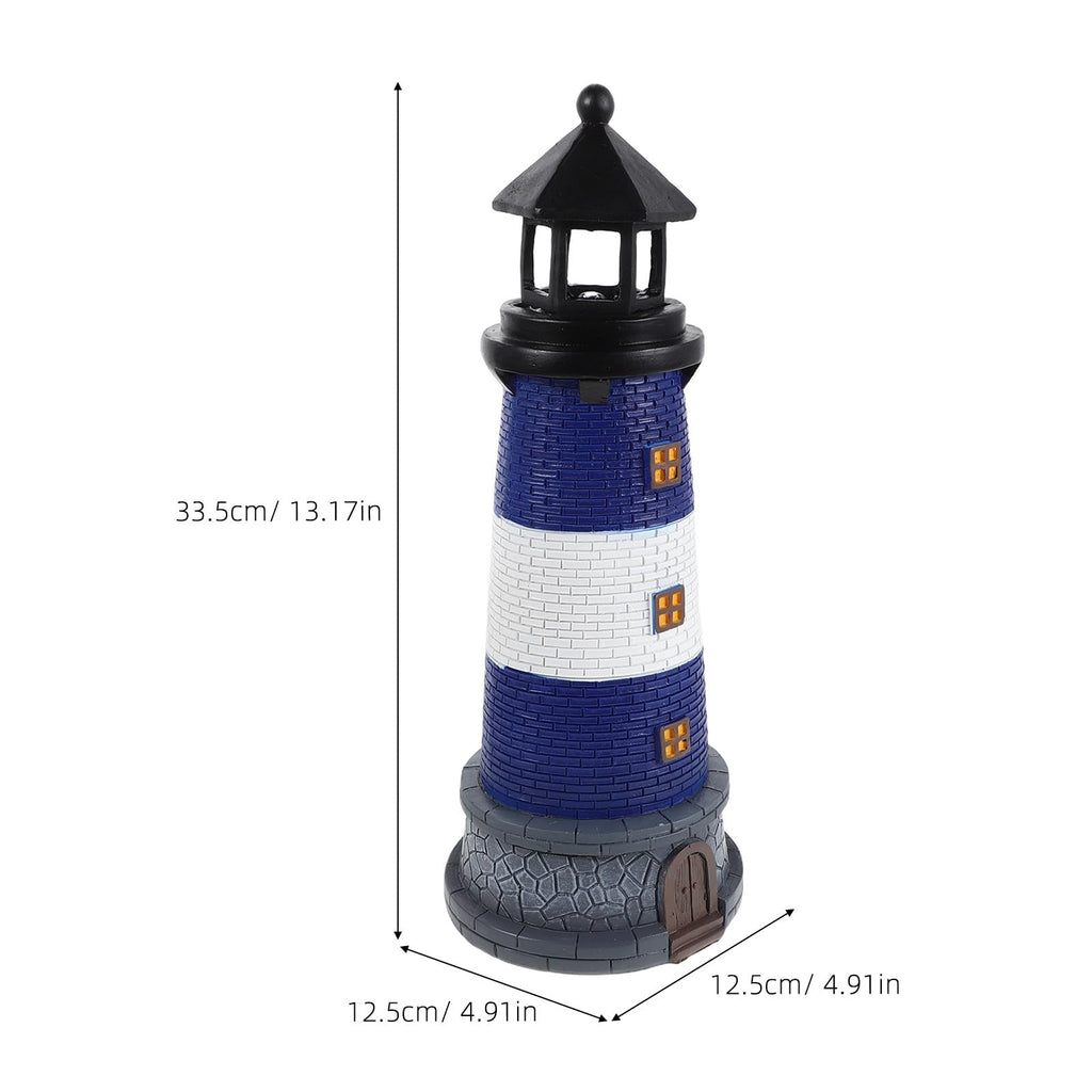 Solar Powered Resin Garden Light with Led, Blue H5223