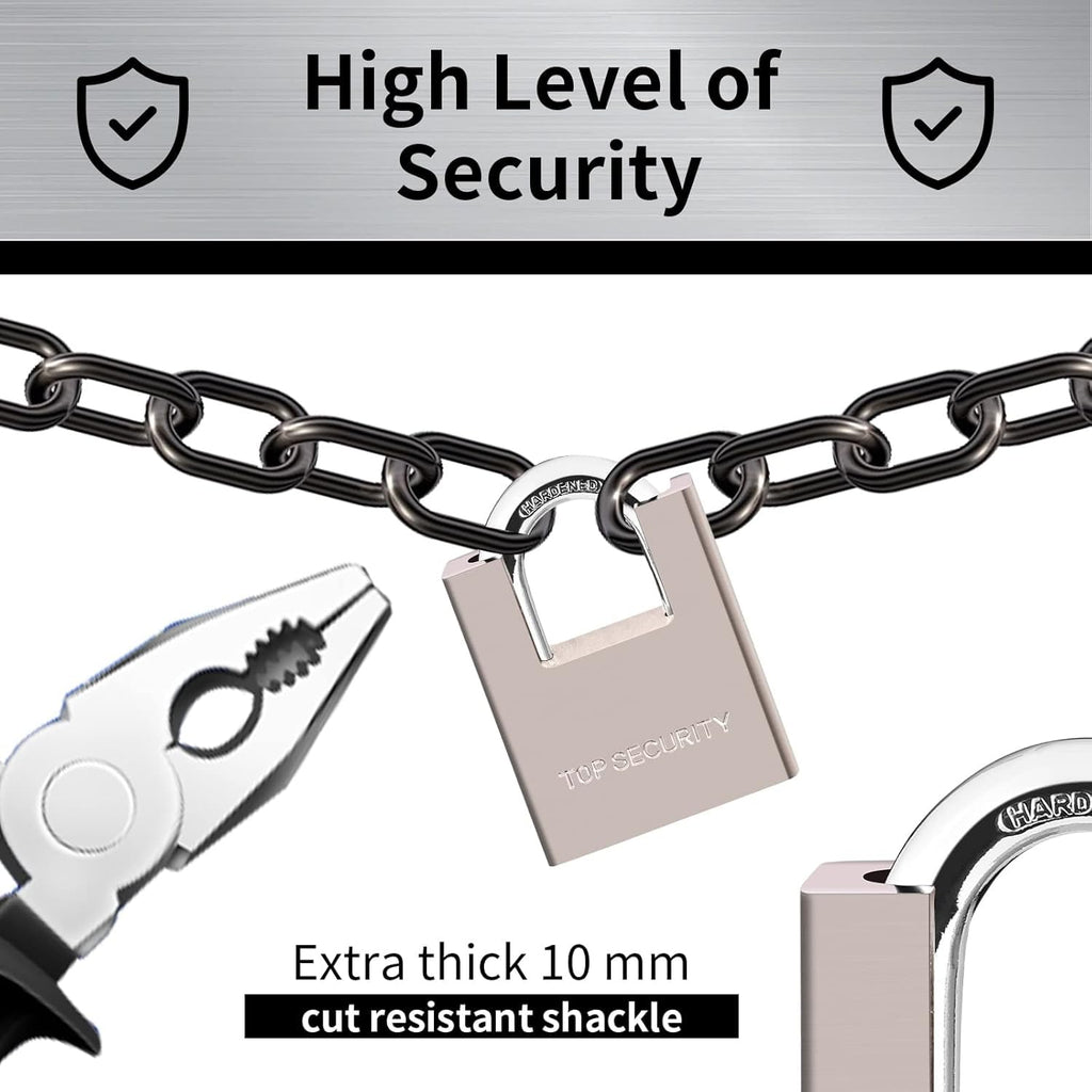 Heavy Duty Solid Brass Keyed Padlock with 4 Keys O470328