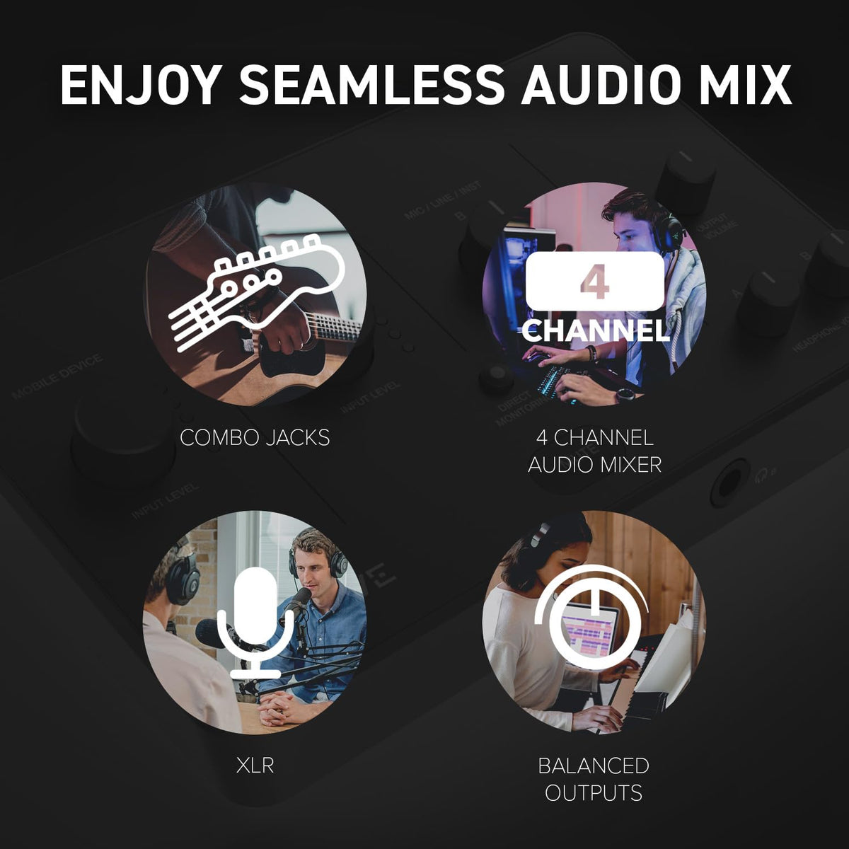USB Audio Interface with Direct Monitoring A45872
