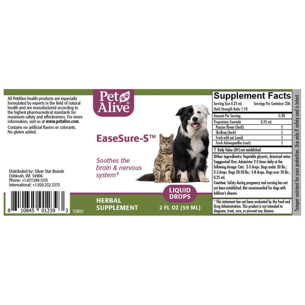 2 Fl Oz Herbal Nervous System Support for Pets C84600