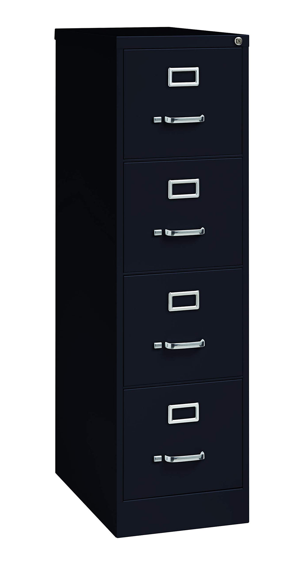 15" W 4 Drawer Vertical File Cabinet, Black, Letter J2827
