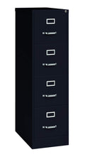 15" W 4 Drawer Vertical File Cabinet, Black, Letter J2827