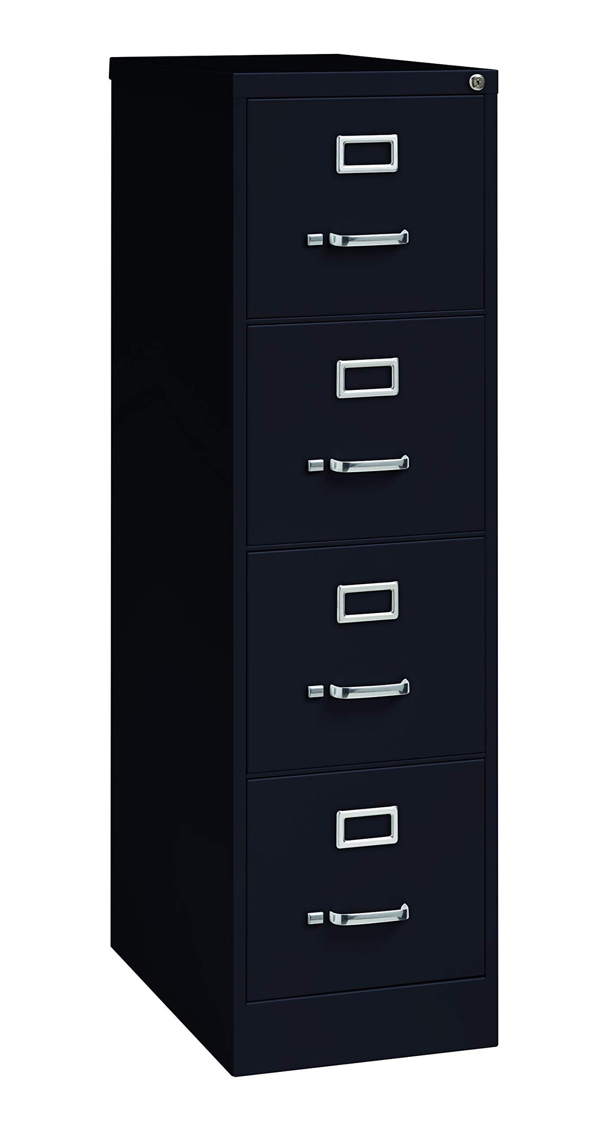 15" W 4 Drawer Vertical File Cabinet, Black, Letter J2827