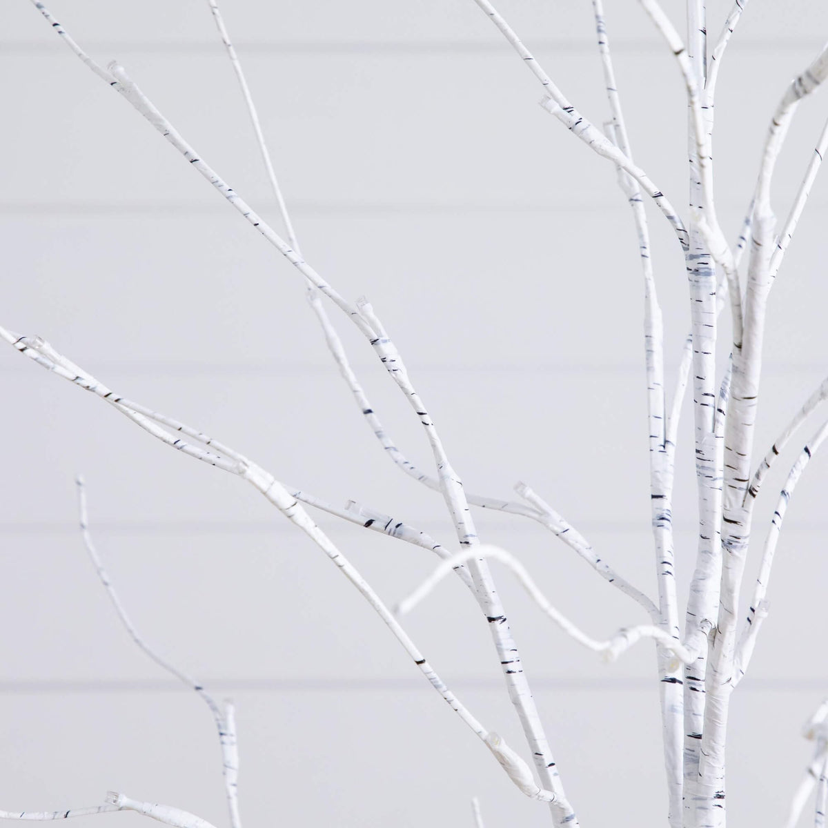 Pre-Lit Artificial White Birch Trees with LED Lights Set of 3 O18150