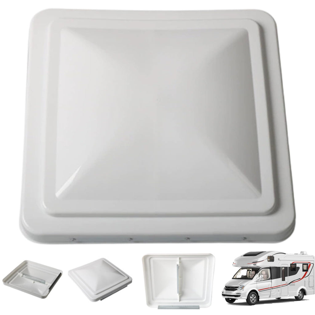 14 Inch White Weather-Resistant Plastic RV Vent Cover I9532