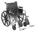 Black Bariatric Wheelchair with Elevating Leg Rests N689