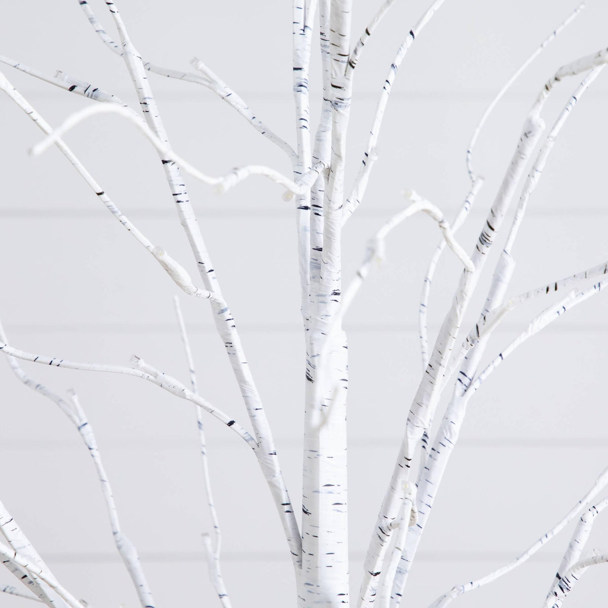 Pre-Lit Artificial White Birch Trees with LED Lights Set of 3 O18150