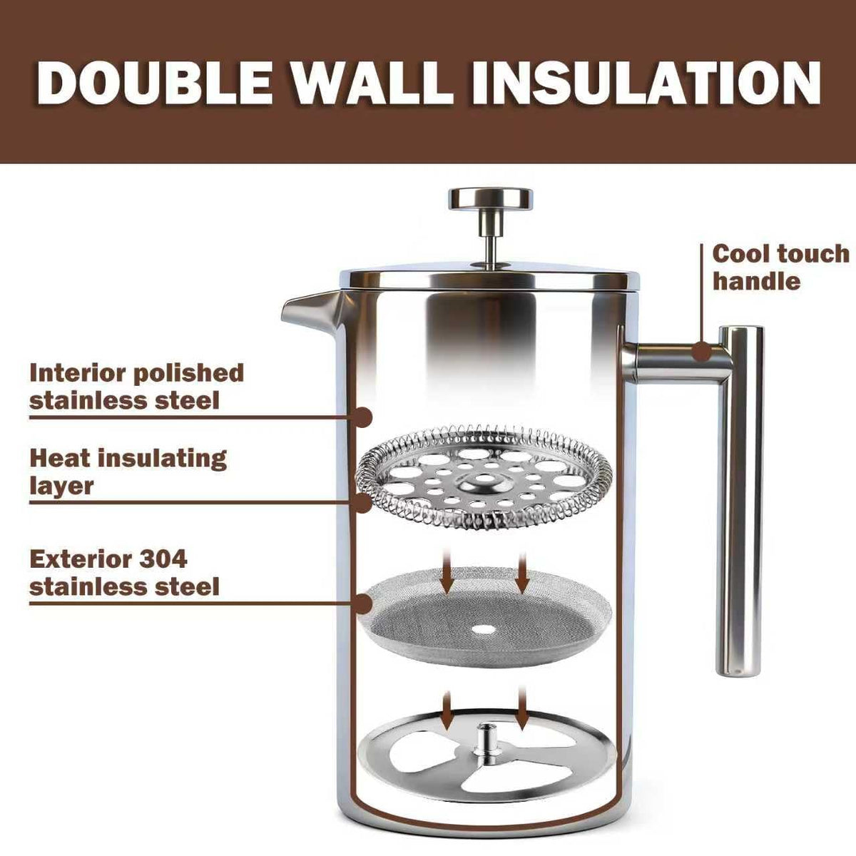 French Press Coffee Maker 61 oz I514949