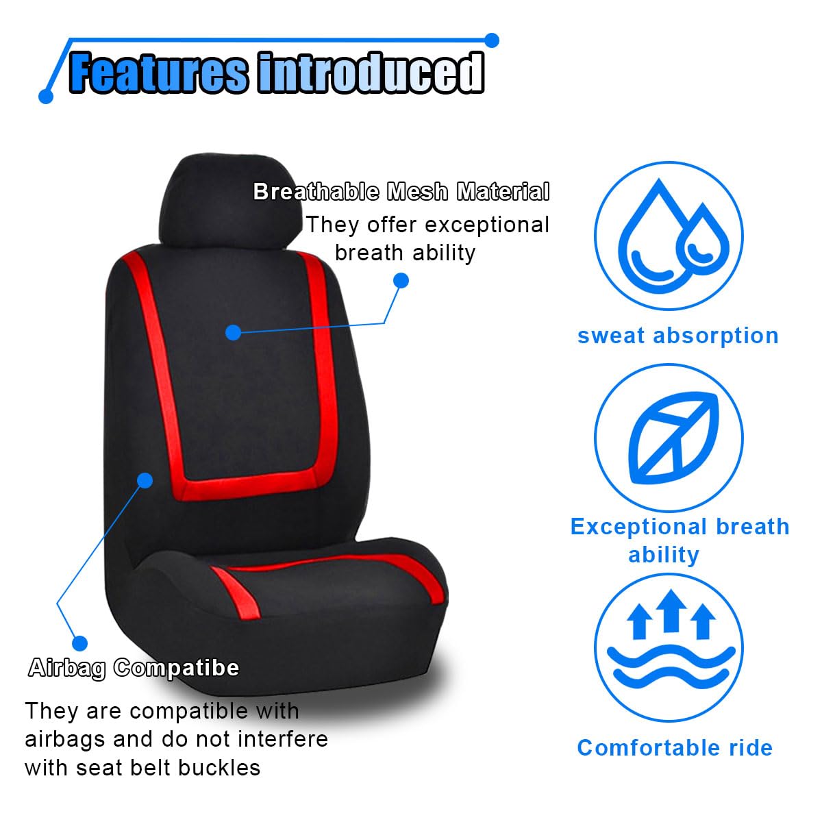 2 Pack Breathable Car Seat Covers L943
