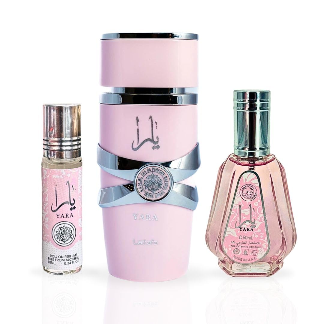 3-piece Eau de Parfum Spray and Roll-On Perfume Oil Fragrance Bundle Z67806