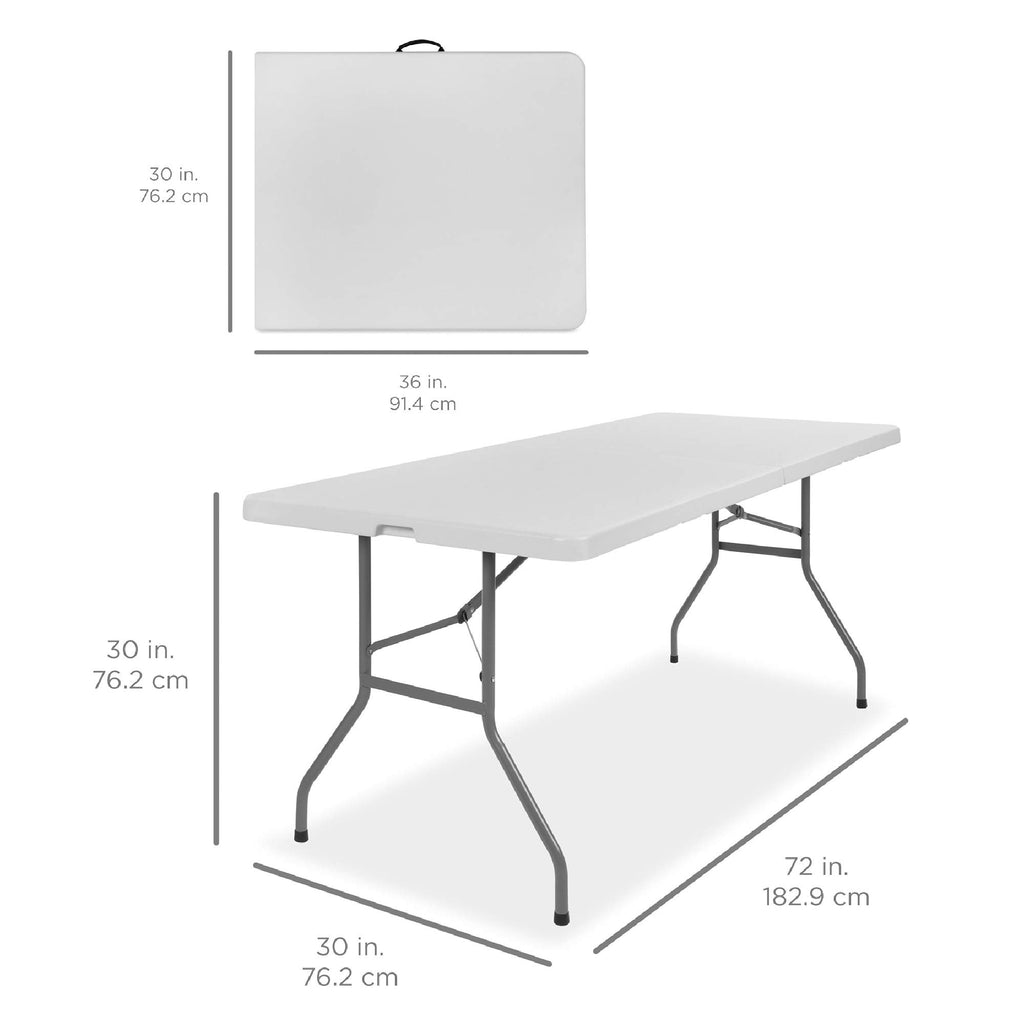 6ft White Plastic Folding Table S37220