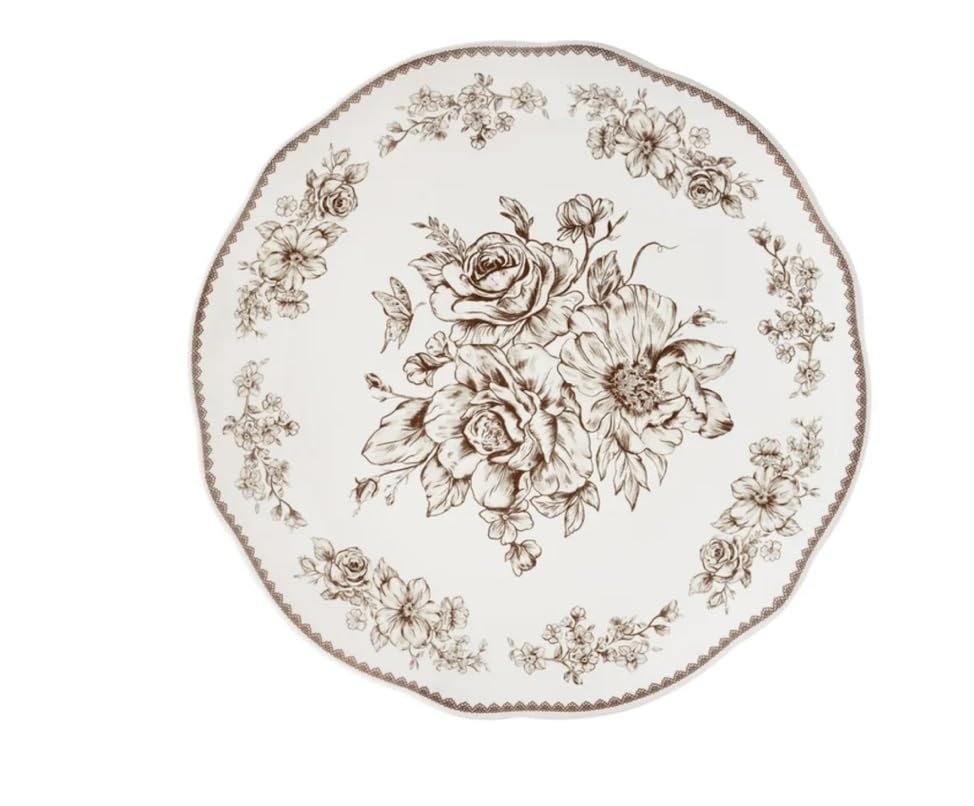 Brown 12-Piece Stoneware Dinnerware Set E3607