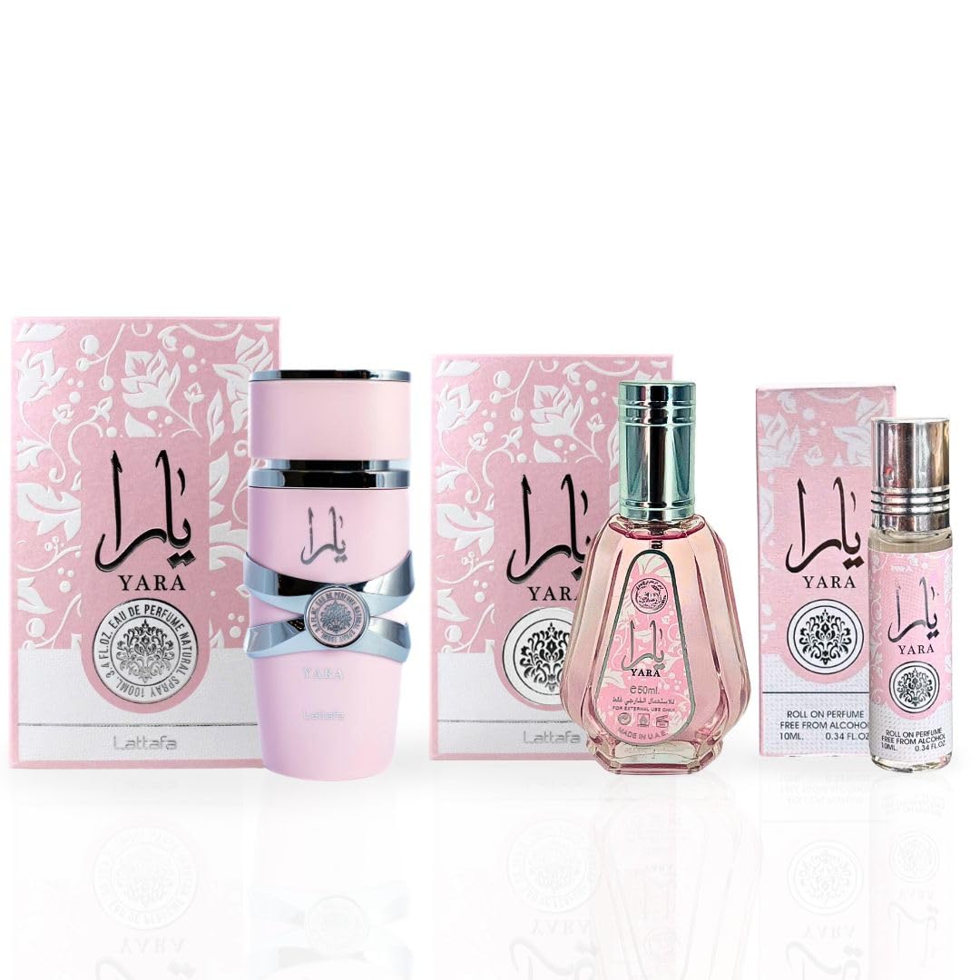 3-piece Eau de Parfum Spray and Roll-On Perfume Oil Fragrance Bundle Z67806