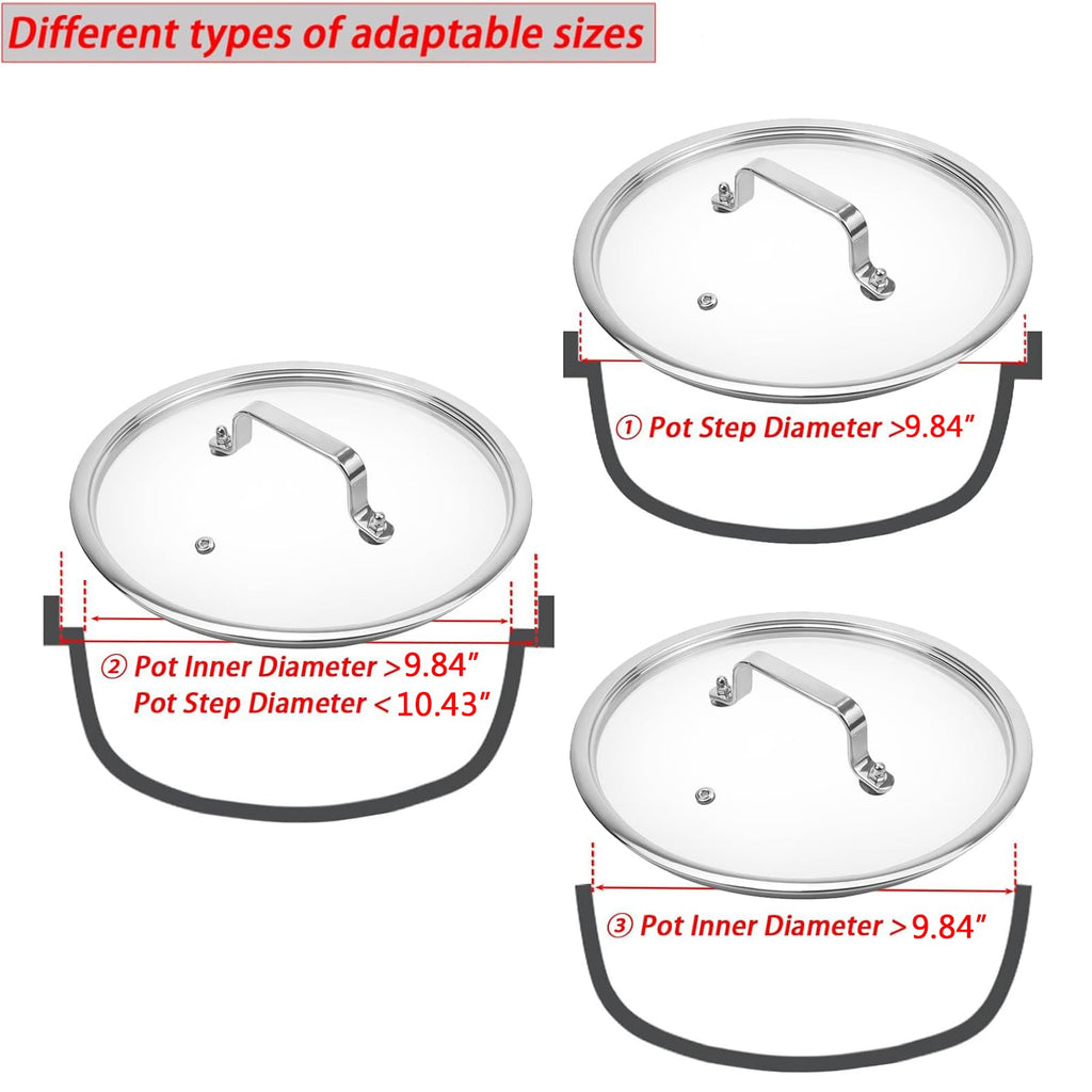 10 Inch Tempered Glass Pot & Pan Lid Q200892