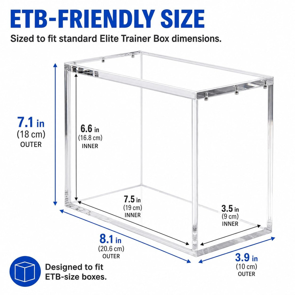 Clear Acrylic Trading Card Display Case U670