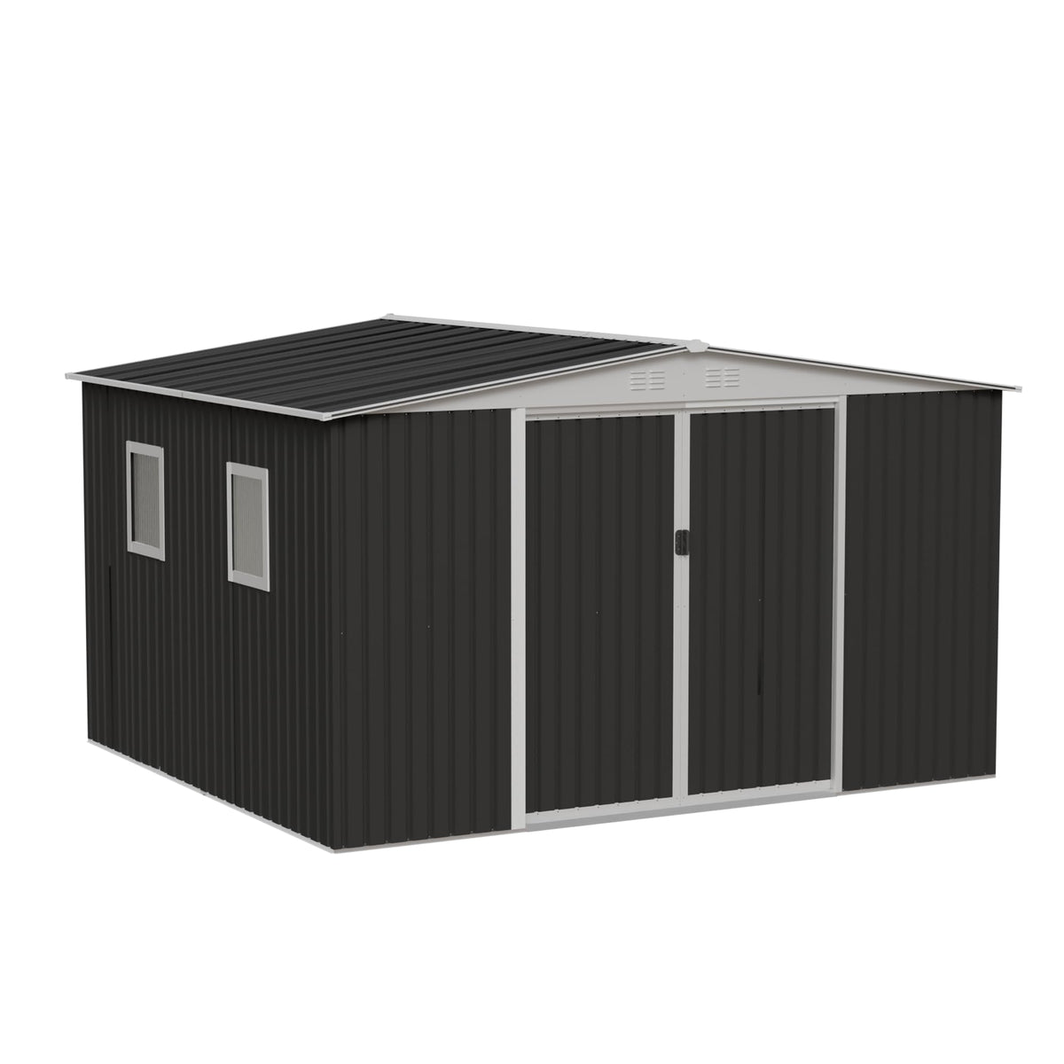 12x10 ft Metal Garden Shed N548