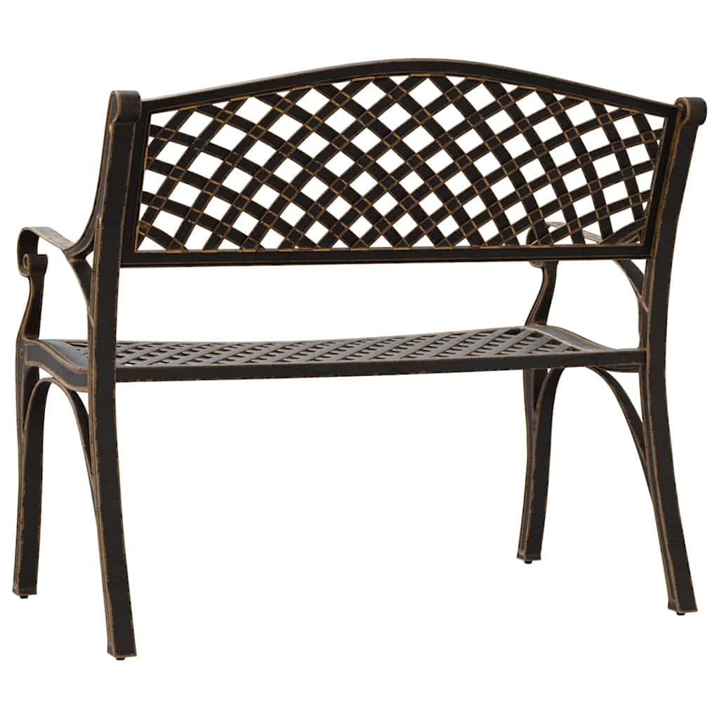 Cast Aluminum Patio Bench with Backrest C9964