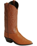Cognac Ostrich Print Cowboy Boots V721