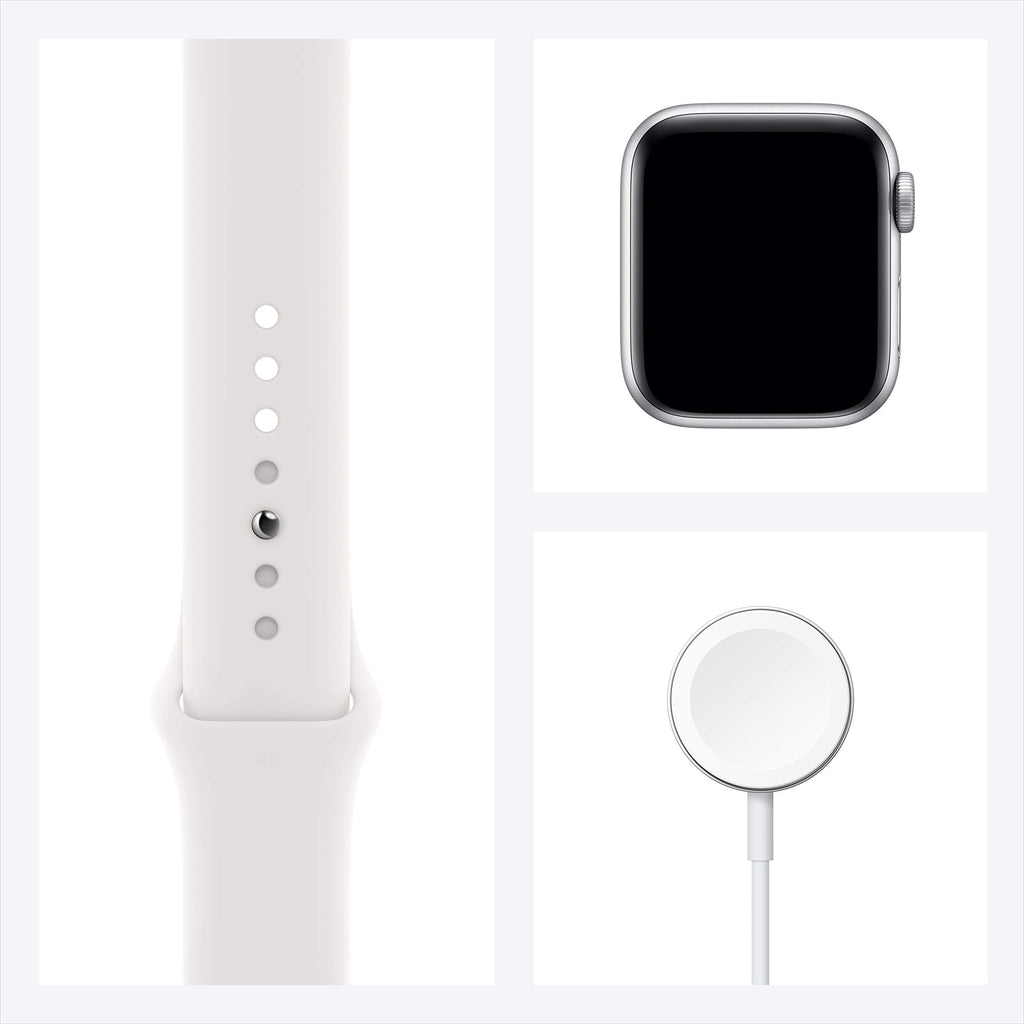 Silver Aluminum Case with White Sport Band Smartwatch F834