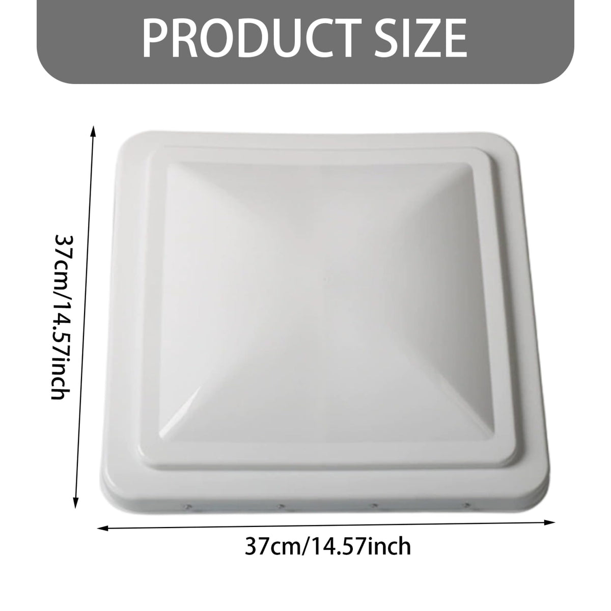 14 Inch White Weather-Resistant Plastic RV Vent Cover I9532