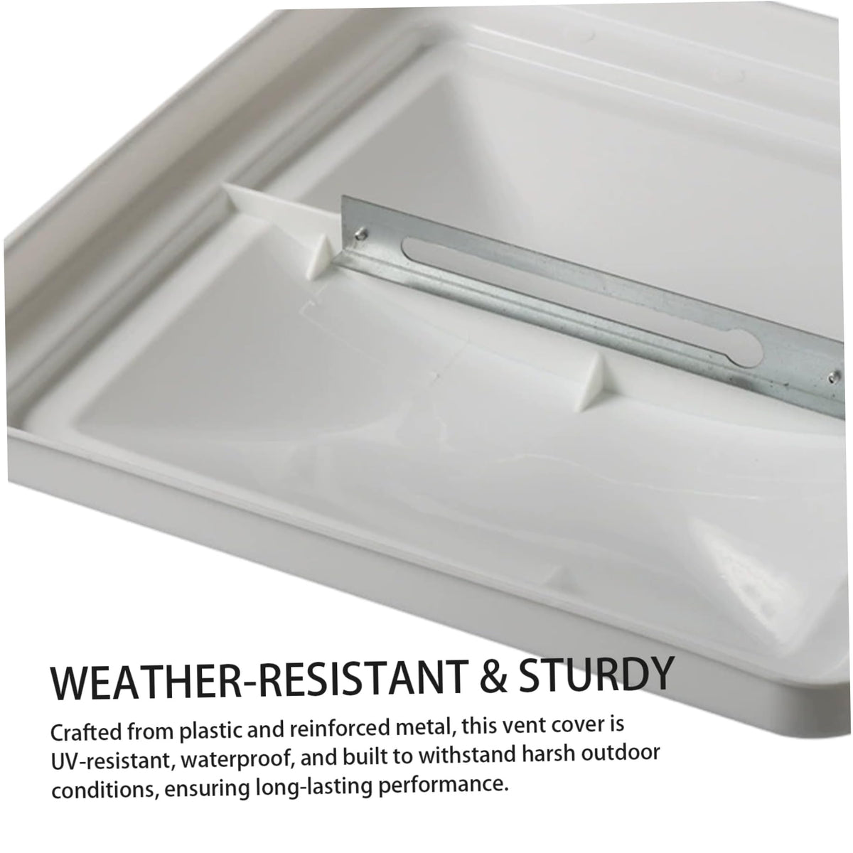 14 Inch White Weather-Resistant Plastic RV Vent Cover I9532