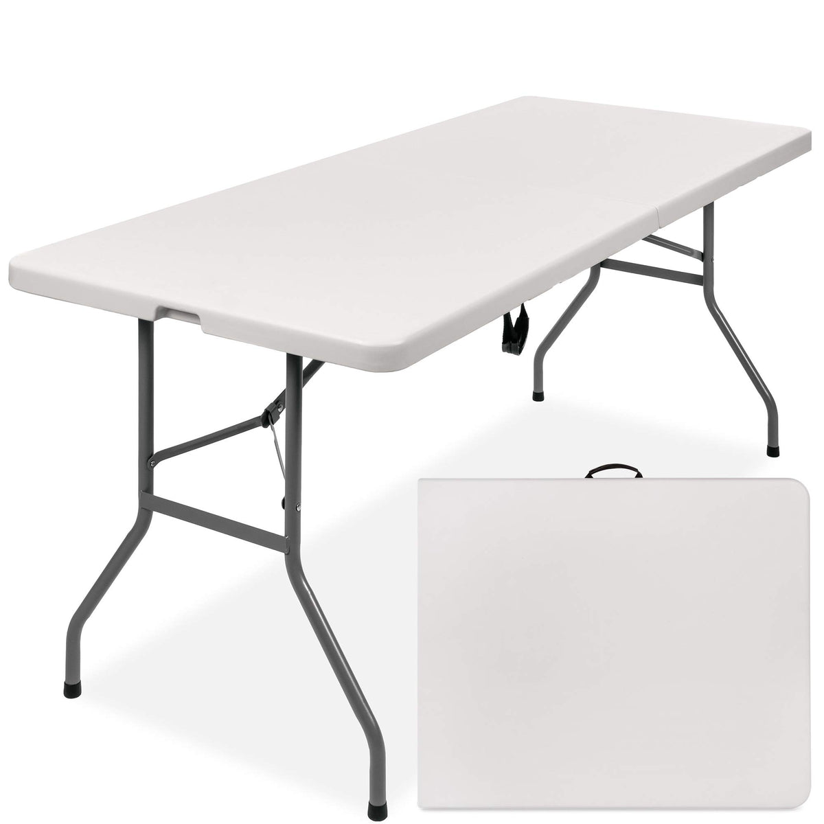 6ft White Plastic Folding Table S37220