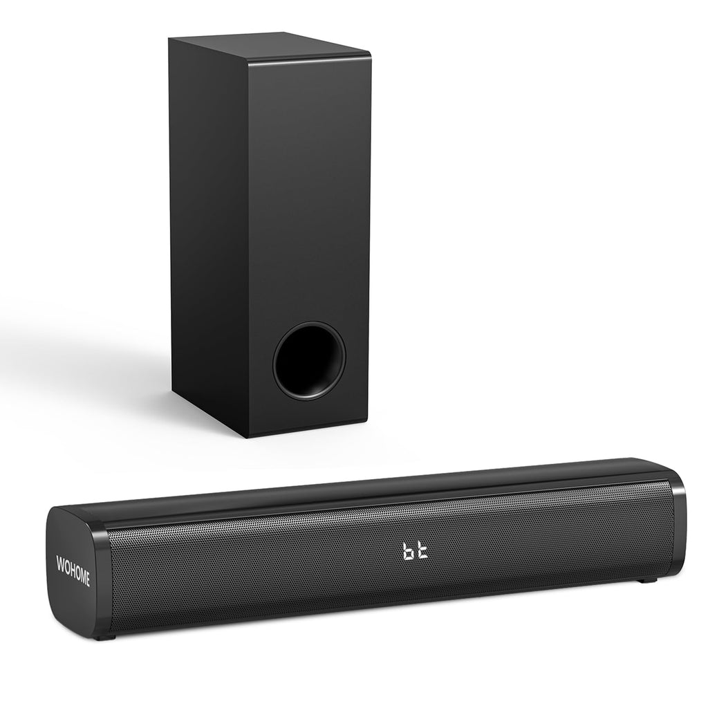 Black 2.1 CH Sound Bar with Wired Subwoofer C646913