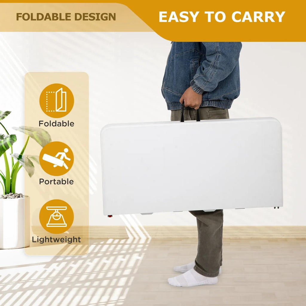 34" Square Plastic Folding Card Table with Carrying Handle N231