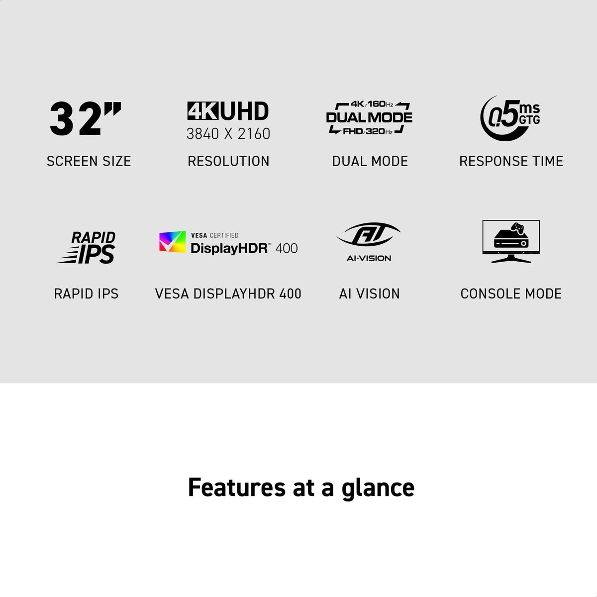 32-inch 3840 x 2160 UHD 320Hz Gaming Monitor X83997