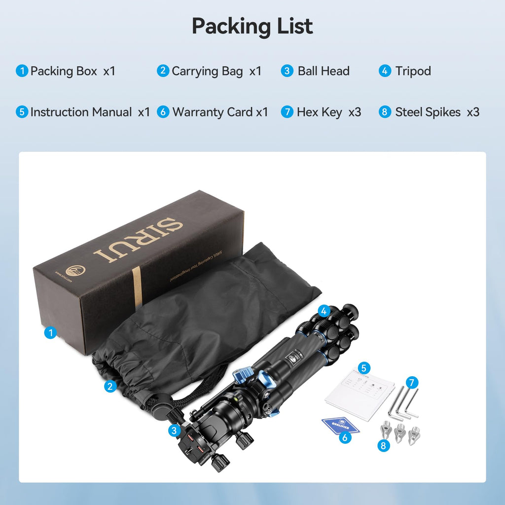 Carbon Fiber Tabletop Tripod Kit with Fluid Head Y659141