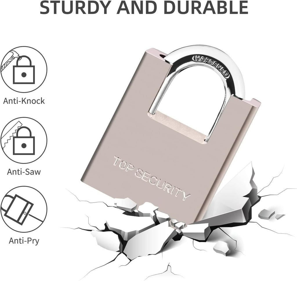 Heavy Duty Solid Brass Keyed Padlock with 4 Keys O470328