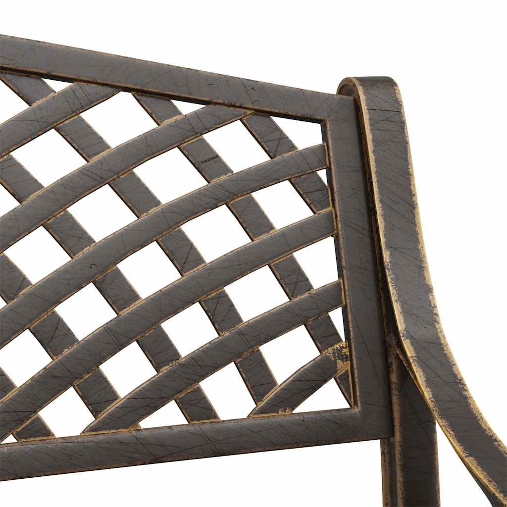 Cast Aluminum Patio Bench with Backrest C9964