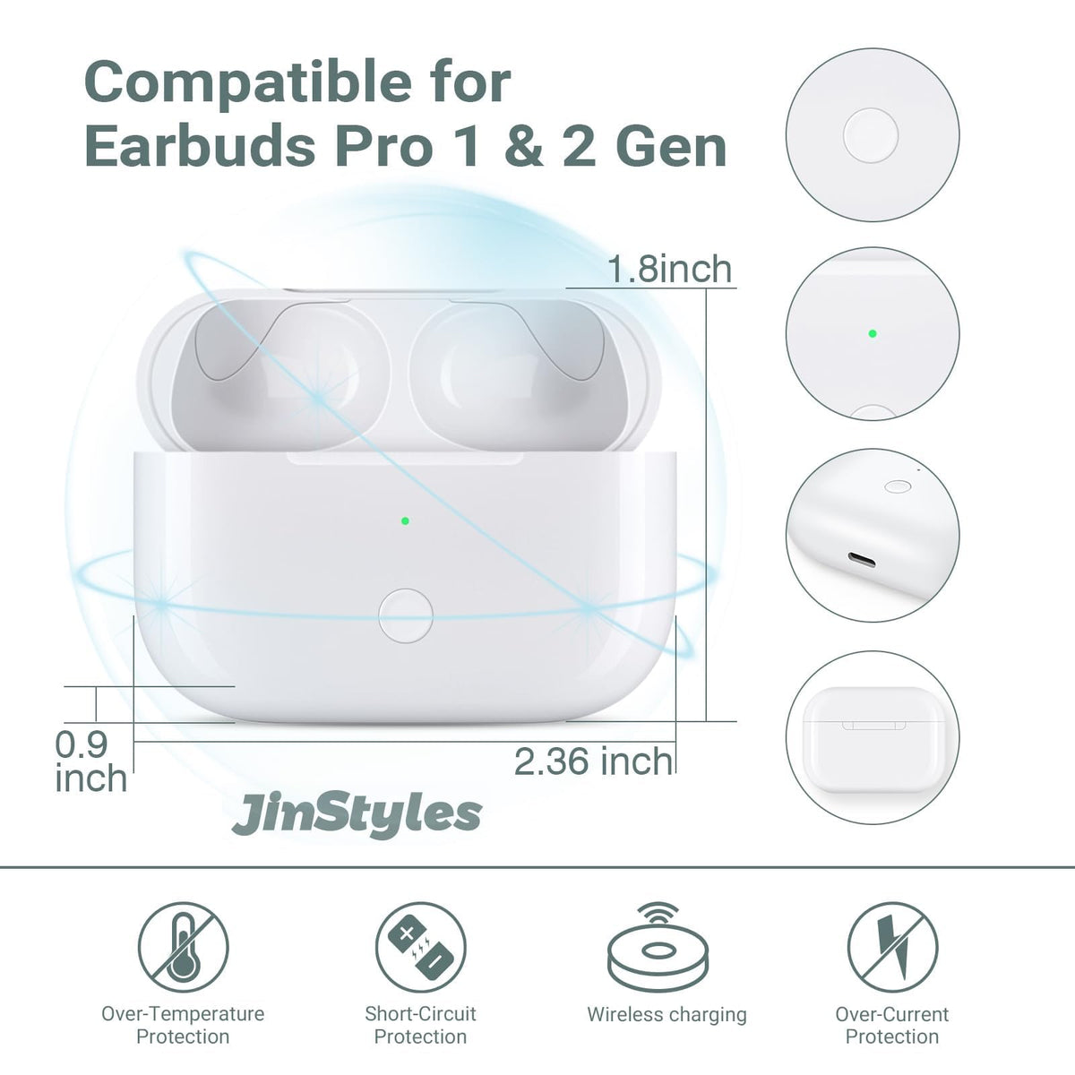 Wireless Charging Case for AirPods Pro 2nd & 1st Generation J624918