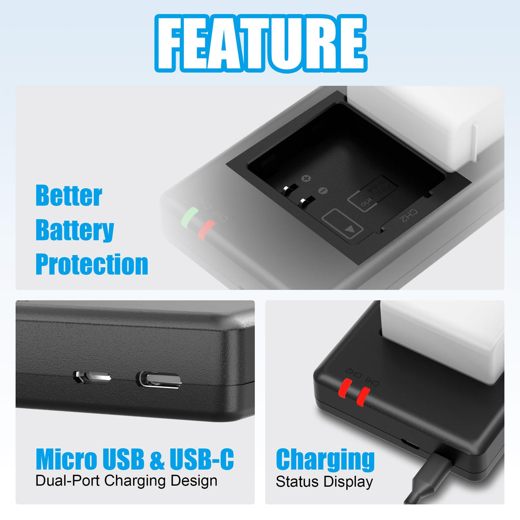 4800mAh Batteries with Dual Battery Charger X200