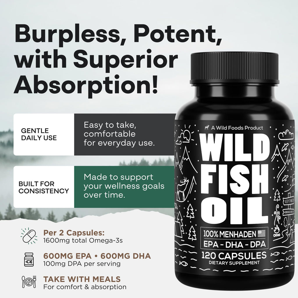 Fish Oil Omega 3 Supplements 120 Capsules V347240