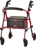 Red Steel Rollator Walker Z5098