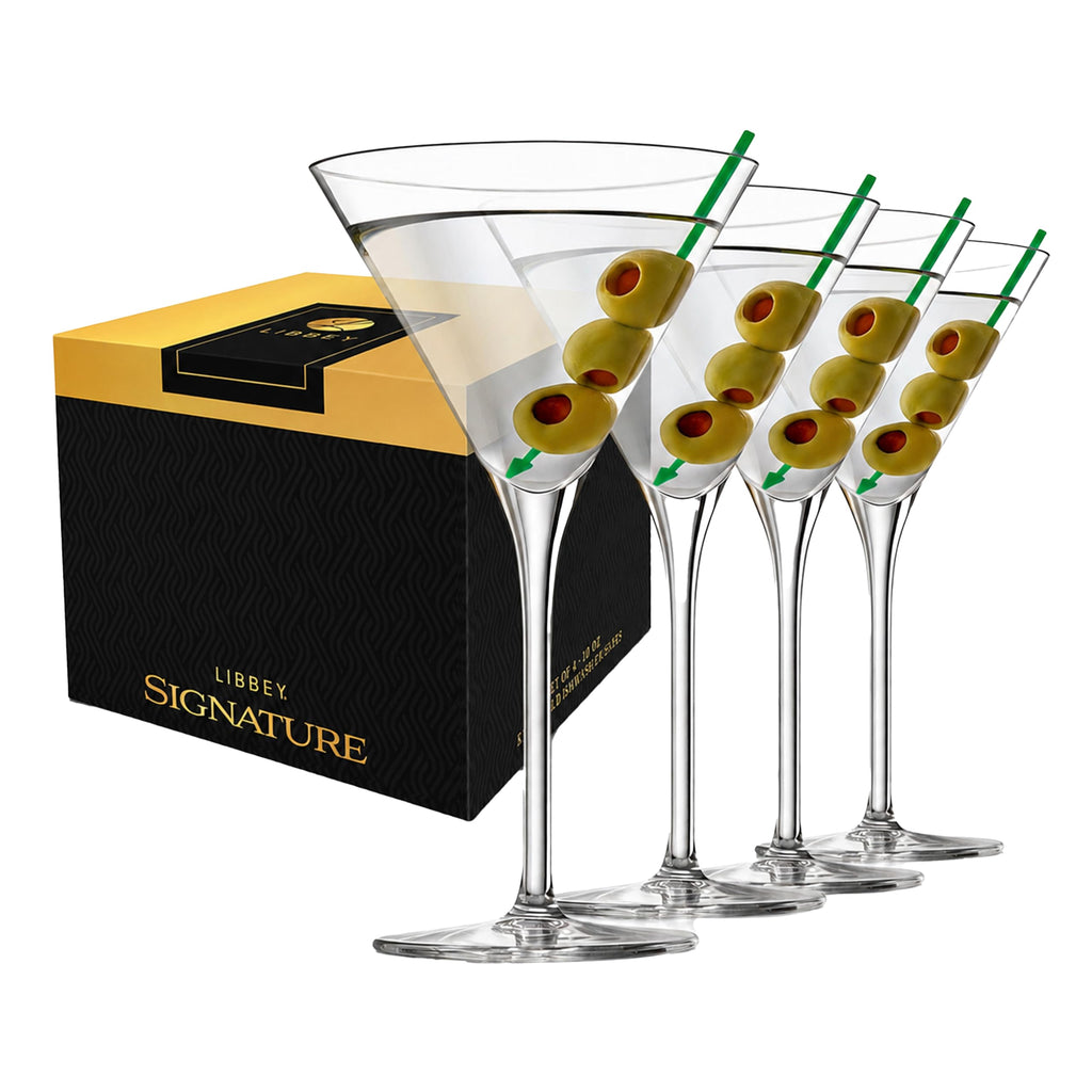 Clear 10 oz Stemmed Martini Glasses Set of 4 X73493