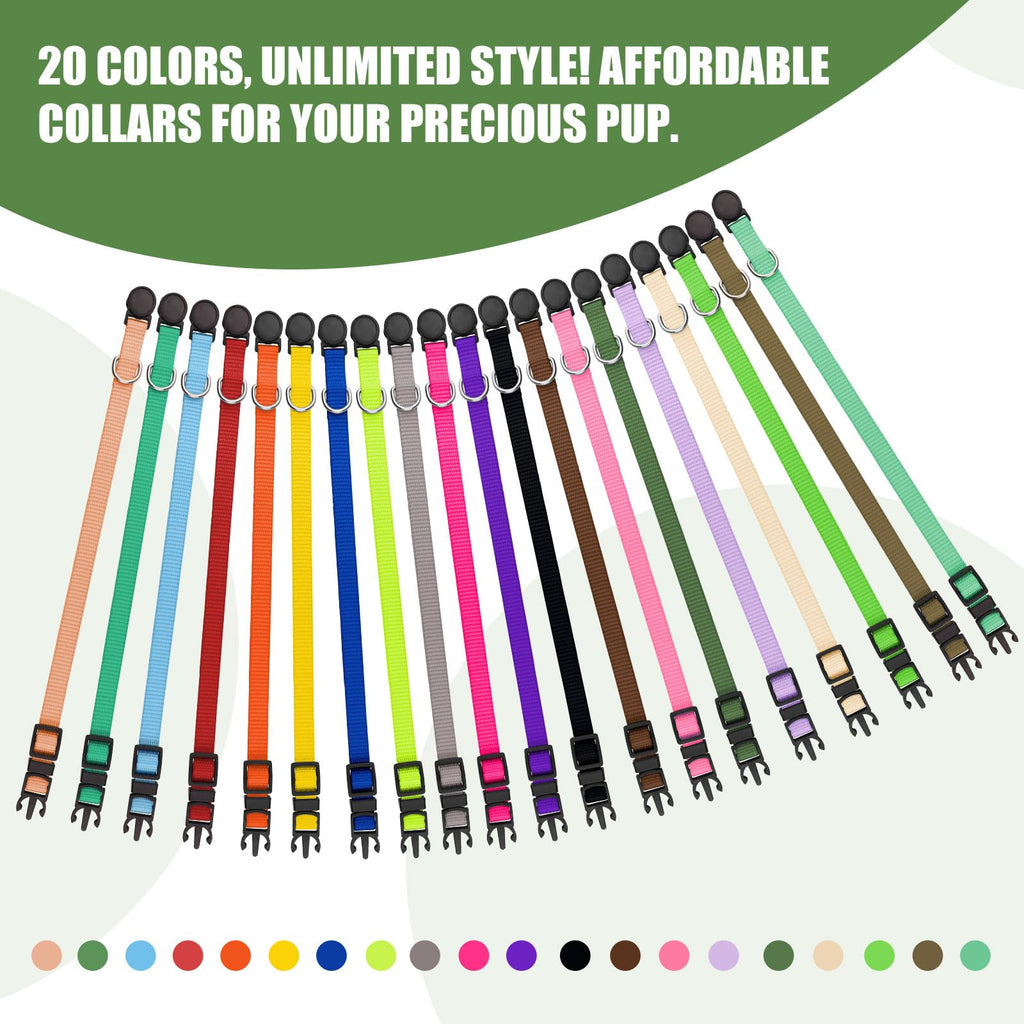 20 PCS Nylon Breakaway Puppy Collars A322506
