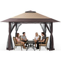 13x13 Pop Up Gazebo with Mosquito Netting Sidewall A563